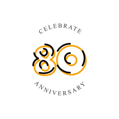 Sekseninci yıl dönümü kutlama Vektör Şablonu Tasarım Çizimi