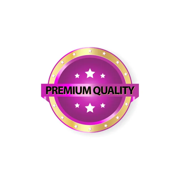 Premium Quality Badge Emblem Tag Label Vector Template Design Illustration — Archivo Imágenes Vectoriales
