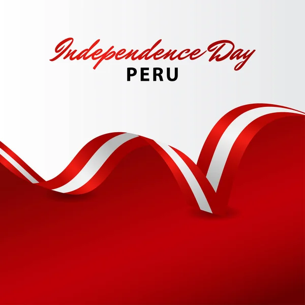 Happy Peru Independence Day Celebration Vector Template Design Illustration — Vector de stock