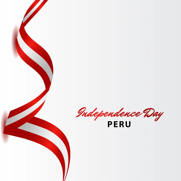 Happy Peru Independence Day Celebration Vector Template Design Illustration — Stockový vektor