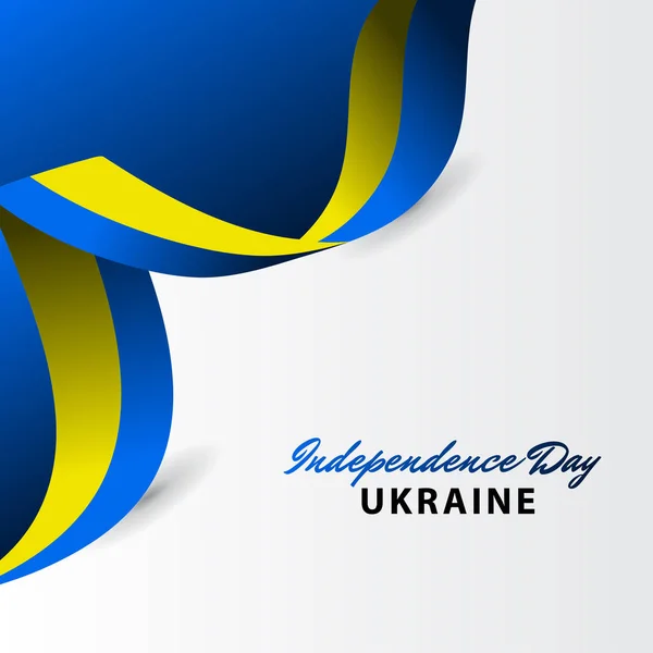 Happy Ukraine Independence Day Celebration Vector Template Design Illustration — 图库矢量图片
