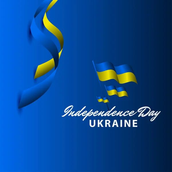 Happy Ukraine Independence Day Celebration Vector Template Design Illustration — Stock Vector