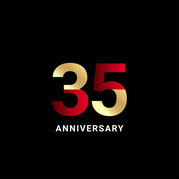 35周年庆祝活动矢量模板设计说明 — 图库矢量图片