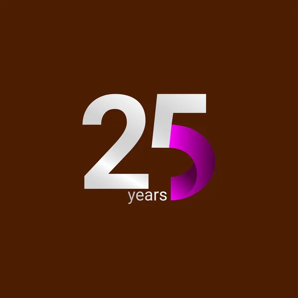 25周年庆祝活动矢量模板设计说明 — 图库矢量图片