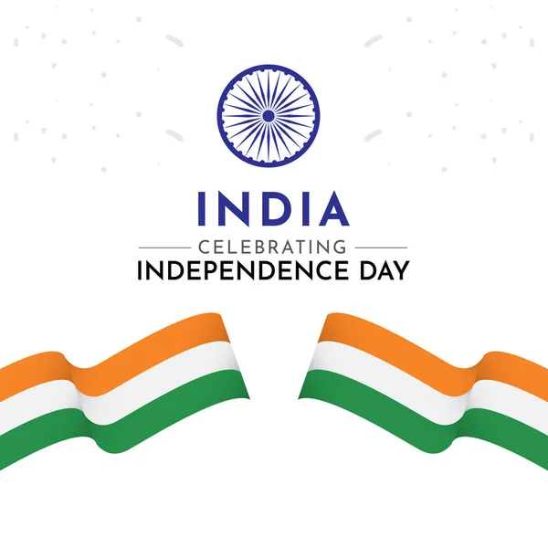 Szczęśliwych Indii Dzień Niepodległości Celebration Wektor Szablon Design Illustration — Wektor stockowy