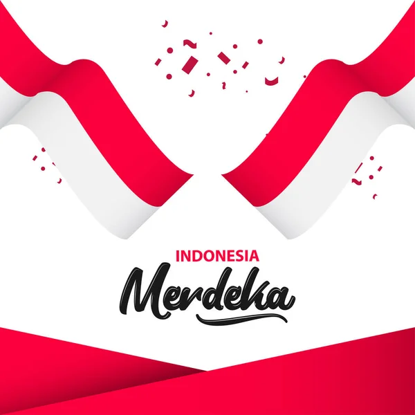 Happy Indonesia Independence Day Celebration Vector Template Design Illustration — 스톡 벡터