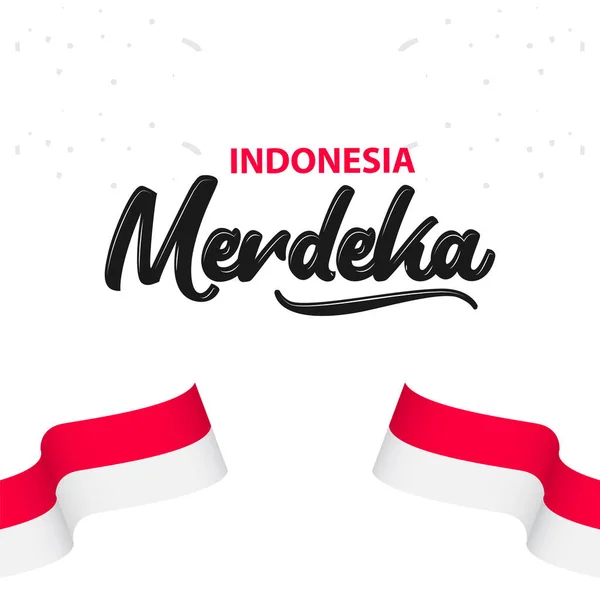 Happy Indonesia Independence Day Celebration Vector Template Design Illustration — ストックベクタ