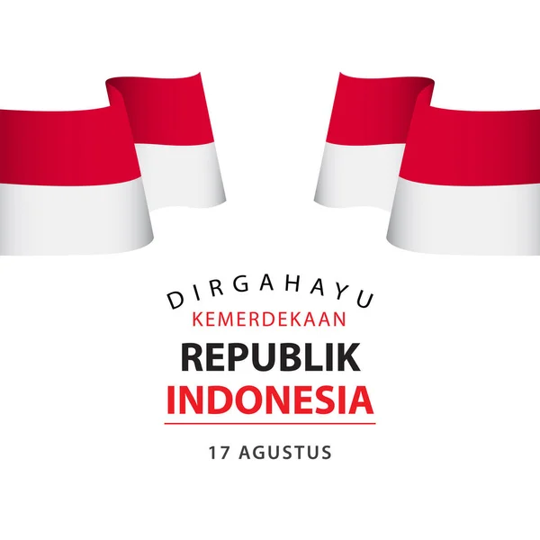 Щасливий Індонезія День Незалежності Святкування Вектор Дизайн Шаблону Ілюстрація — стоковий вектор