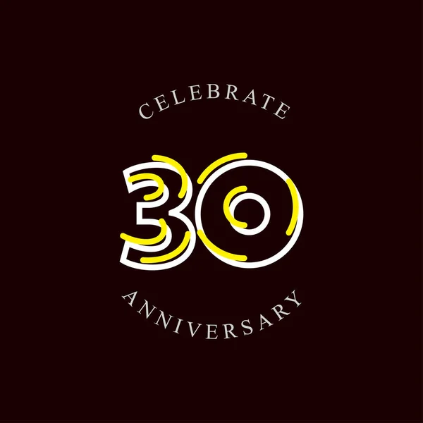 30周年庆祝活动矢量模板设计说明 — 图库矢量图片
