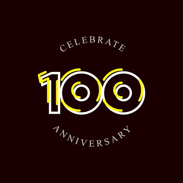 100 Years Anniversary Celebration Vector Template Design Illustration — Stock Vector