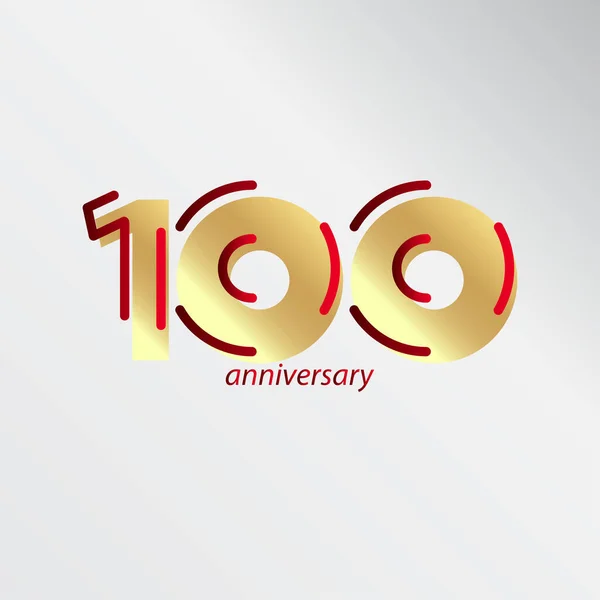 100 Years Anniversary Celebration Vector Template Design Illustration — Stock Vector