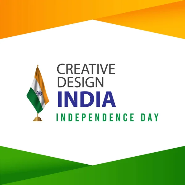 Celebración Del Día Independencia India Feliz Vector Template Design Illustration Ilustración De Stock