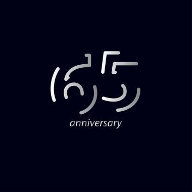 65. Yıldönümü Kutlama Vektör Şablonu Tasarım İllüstrasyonu