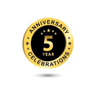 5. yıl dönümü kutlama Vektör Şablonu Tasarım İllüstrasyonu