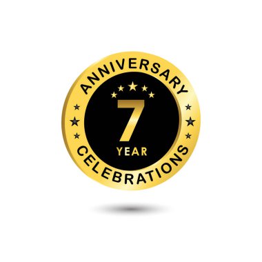7. yıl dönümü kutlama Vektör Şablonu Tasarım İllüstrasyonu