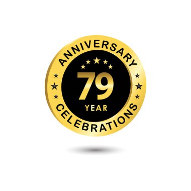 79. Yıldönümü Kutlama Vektör Şablonu Tasarım İllüstrasyonu