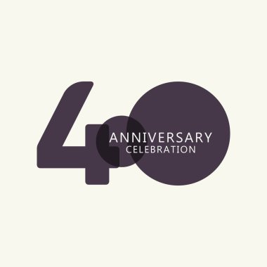 40. yıl dönümü kutlama Vektör Şablonu Tasarım İllüstrasyonu