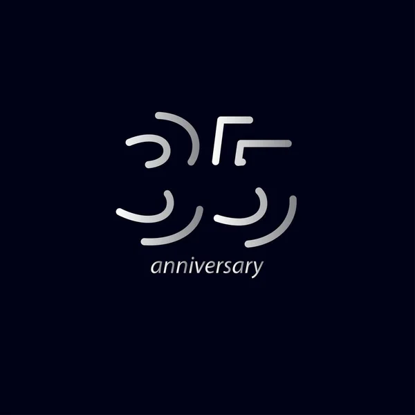 35周年庆祝活动矢量模板设计说明 — 图库矢量图片