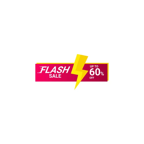 Flash Sale Label Vector Template Design Illustration — Stock Vector