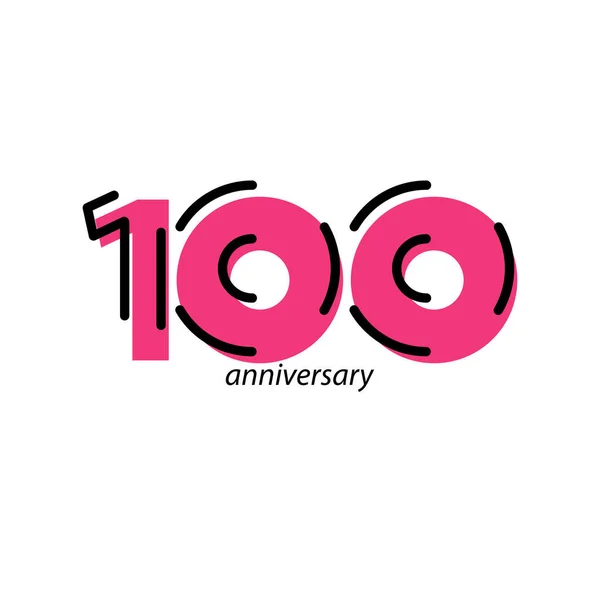 100 Anni Celebrazione Vector Template Design Illustration Grafiche Vettoriali