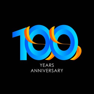 100. yıl dönümü kutlama Vektör Şablonu Tasarım Çizimi