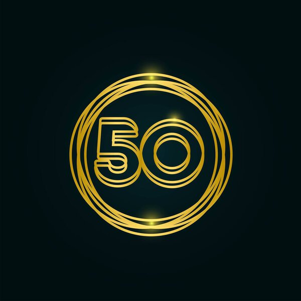 50 Years Anniversary Celebration Vector Template Design Illustration