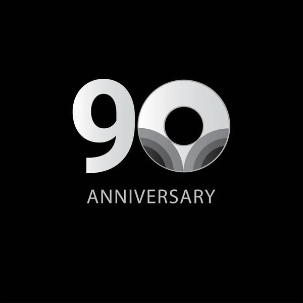 90周年庆祝活动矢量模板设计说明 — 图库矢量图片