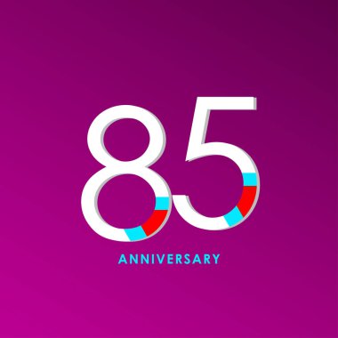 85 'inci yıl dönümü kutlama Vektör Şablonu Tasarım İllüstrasyonu