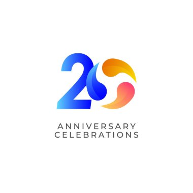 20. yıl dönümü kutlama Vektör Şablonu Tasarım İllüstrasyonu
