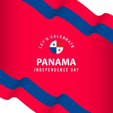 Mutlu Panama Bağımsızlık Günü Kutlama Şablonu Tasarım Çizimi
