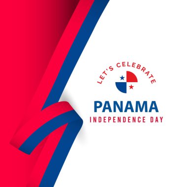Mutlu Panama Bağımsızlık Günü Kutlama Şablonu Tasarım Çizimi