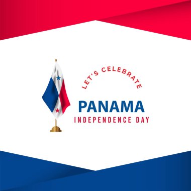 Mutlu Panama Bağımsızlık Günü Kutlama Şablonu Tasarım Çizimi