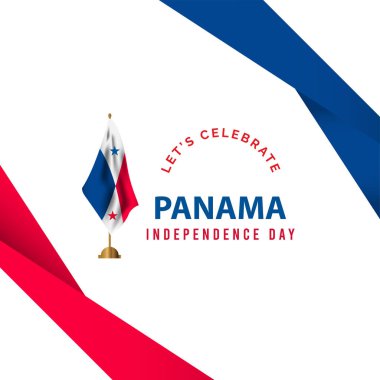 Mutlu Panama Bağımsızlık Günü Kutlama Şablonu Tasarım Çizimi