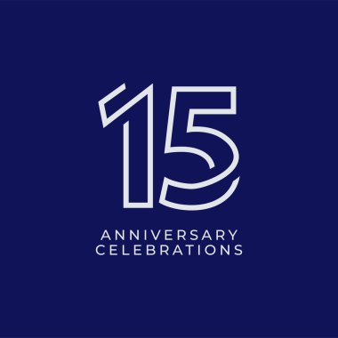 15. Yıl Kutlaması Vektör Şablonu Tasarım İllüstrasyonu