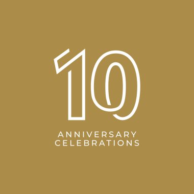 10. yıl dönümü kutlama Vektör Şablonu Tasarım Çizimi