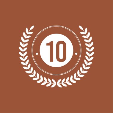 10. yıl dönümü kutlama Vektör Şablonu Tasarım Çizimi