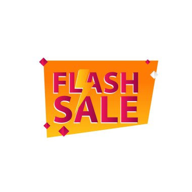 Flash Satış Etiketi Şablon Tasarımı İllüstrasyonu