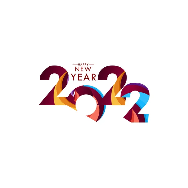 Happy New Year 2022 Celebration Vector Template Design Illustration — Stockový vektor