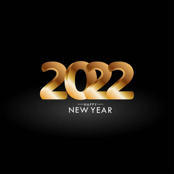 Yeni Yılınız Kutlu Olsun 2022 Kutlama Şablonu Tasarım Çizimi — Stok Vektör