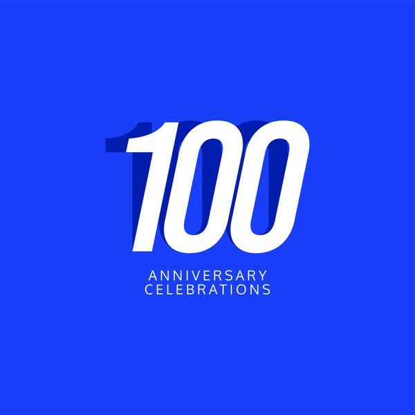 100 Year Anniversary Celebration Vector Template Design Illustration — Stock Vector