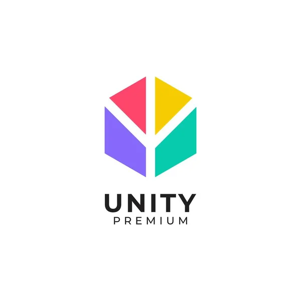 Unity Premium Company Logo Vector Template Design Illustration — Vector de stock