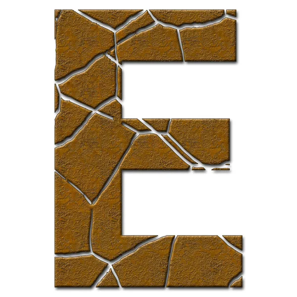 Render Metal Pattern Texture Alphabet Capital Letter Cracks — Stock Photo, Image