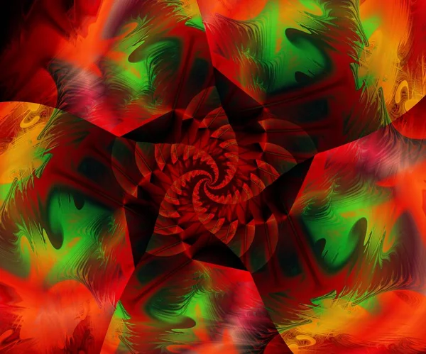 Komputerowo Generowane Abstrakcyjne Kolorowe Fraktalne Dzieła Sztuki Dla Kreatywnego Projektowania — Zdjęcie stockowe