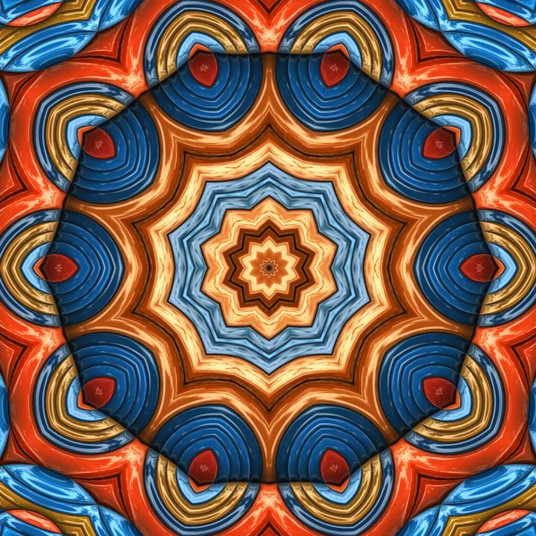 Render Plastic Background Tile Embossed Glossy Mandala Puffs Pixels — Stock Photo, Image