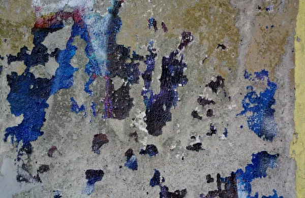 Grunge stenmur med färgglad färg — Stockfoto