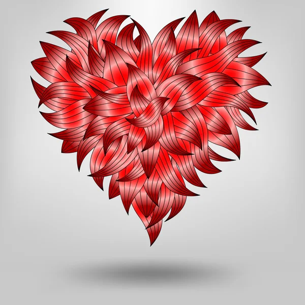 Heart from petals — Stock Vector