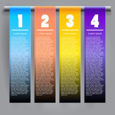 vektör soyut 3d kağıt bilgi grafikleri