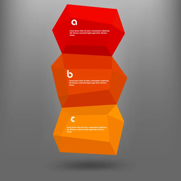 Infografischer Hintergrund in Form von Kristallen — Stockvektor