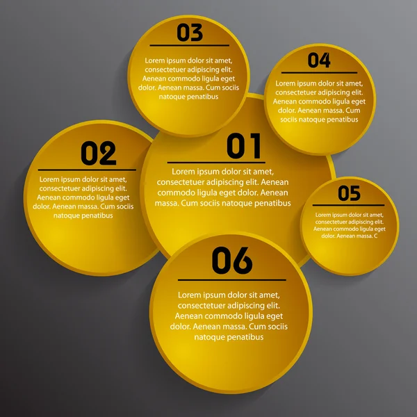 Infographic arka plan daire şeklinde