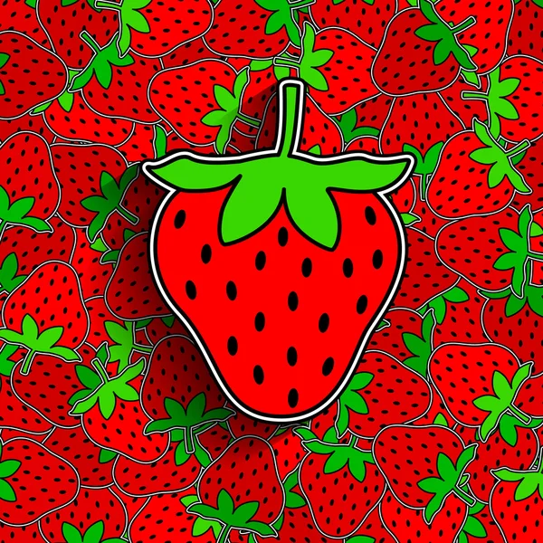 草莓背景 — 图库矢量图片
